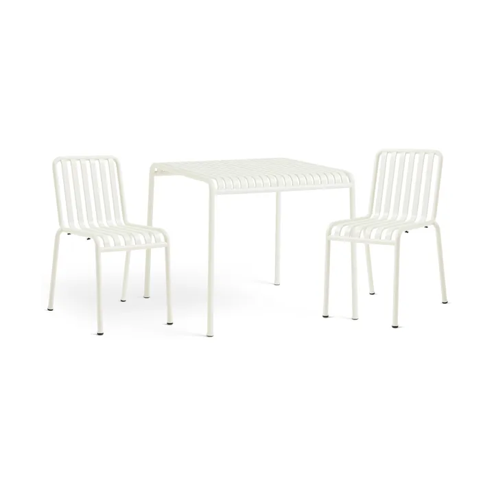 Palissade ruokailuryhmä 2 tuolia 82,5x90 cm cream white - HAY