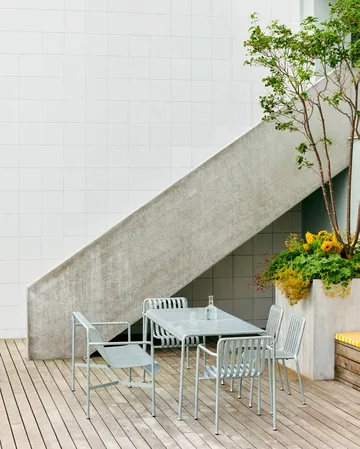 Palissade ruokailuryhmä 4 tuolia 170x90 cm galvanoitu. - HAY