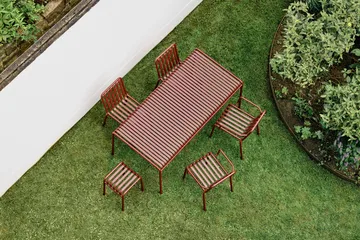Palissade ruokailuryhmä 4 tuolia 170x90 cm - Iron red - HAY
