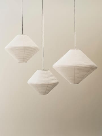 Paper Shade Diamond lampunvarjostin - Classic white, Ø50 cm - HAY