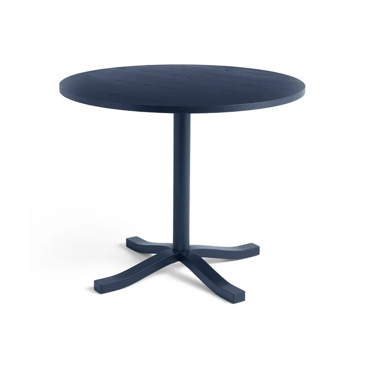 Pastis Table ruokapöytä Ø90 - Steel blue lacquered ash - HAY
