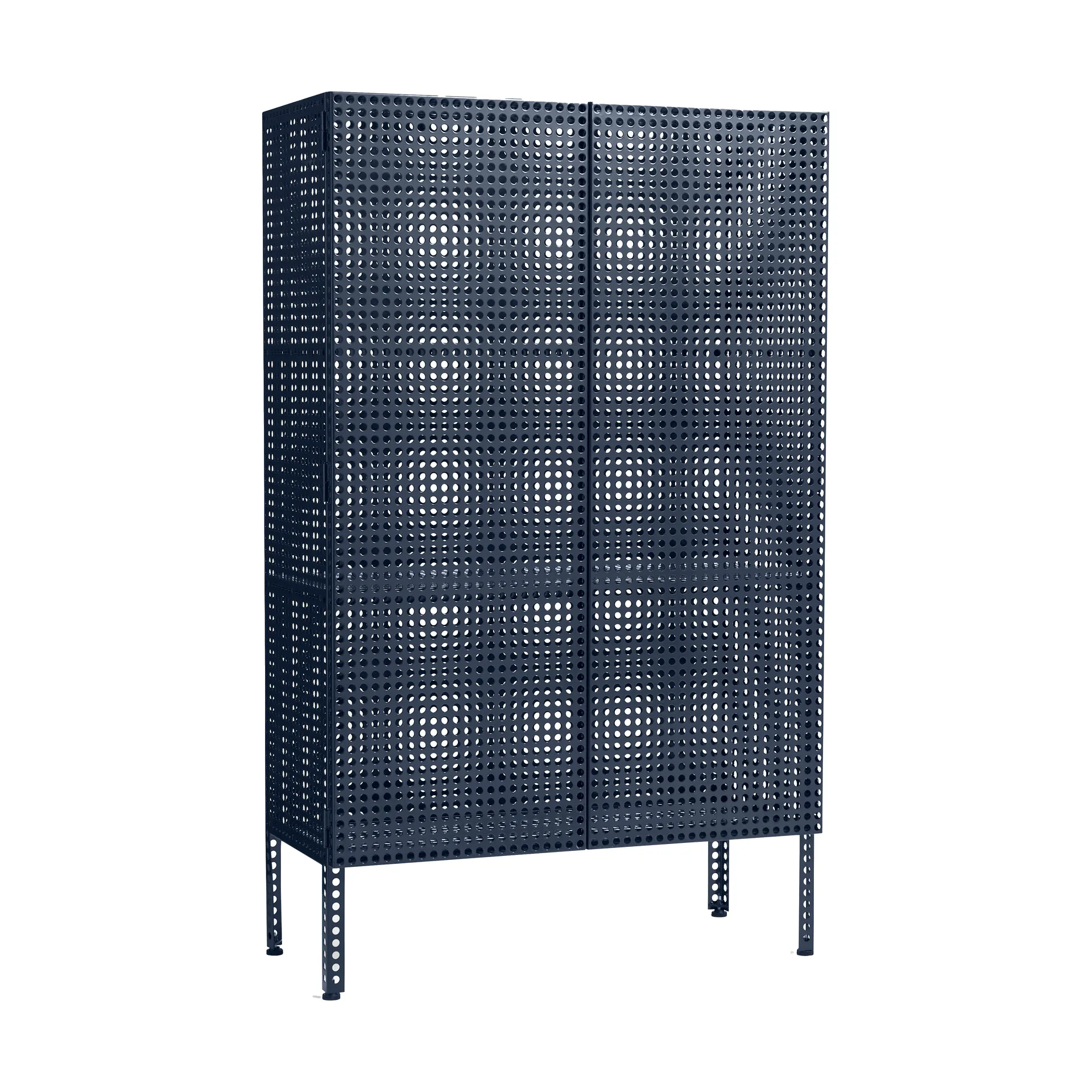 Perforated Cabinet kaappi large, Steel blue HAY
