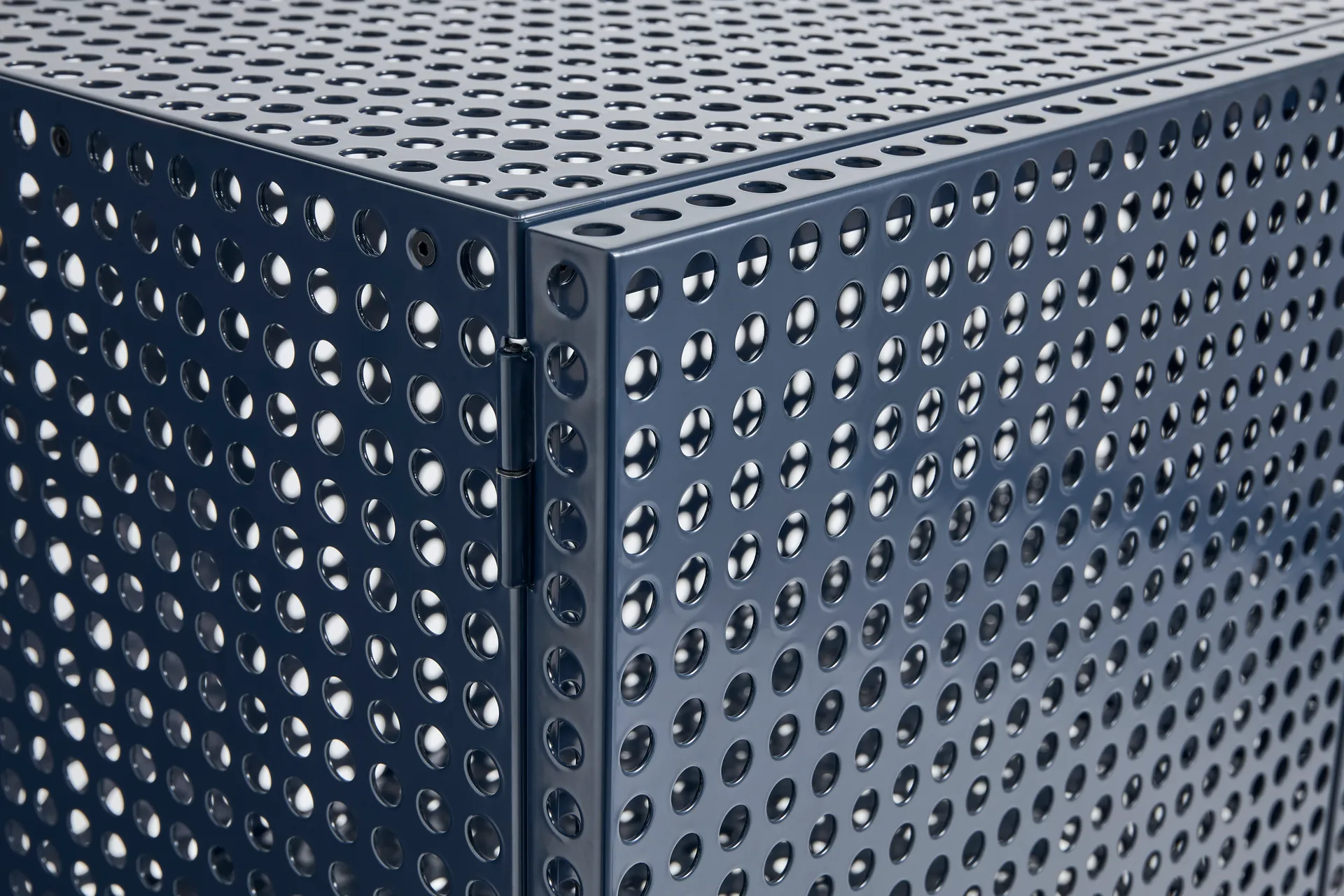 Perforated Cabinet kaappi large, Steel blue HAY