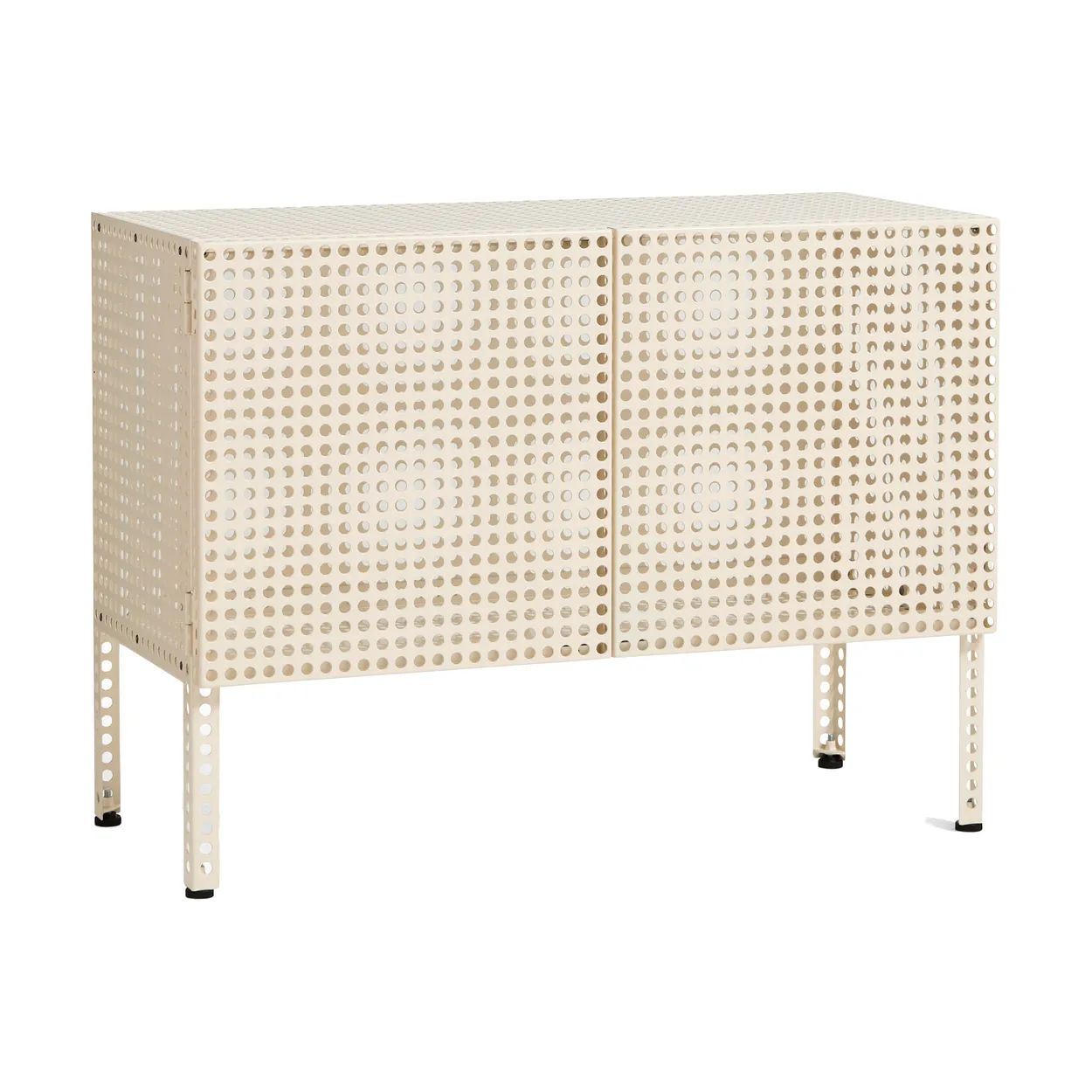 HAY Perforated Cabinet kaappi small Eggshell | Skandinaavinen Sisustus | Kaapit & Vitriinit | Valkoinen