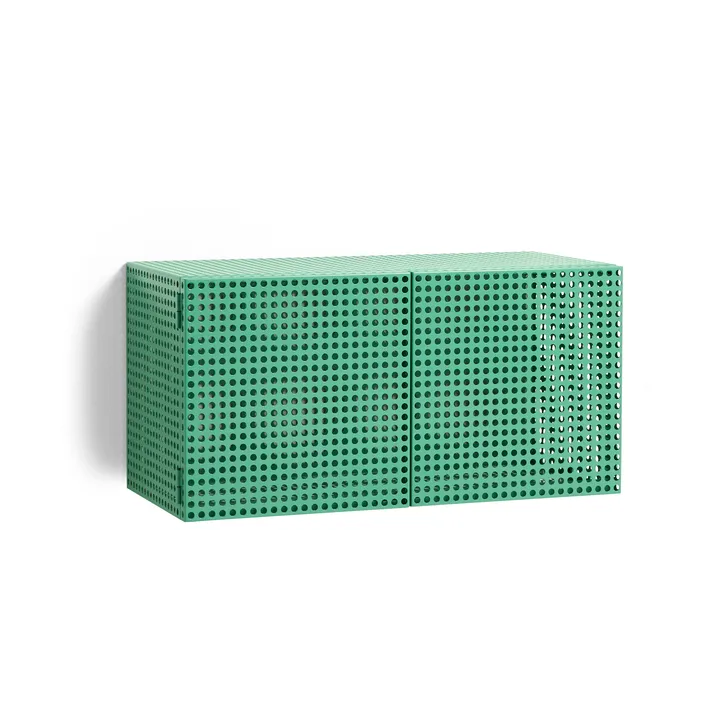Perforated Cabinet seinäkaappi small - Soft jade - HAY