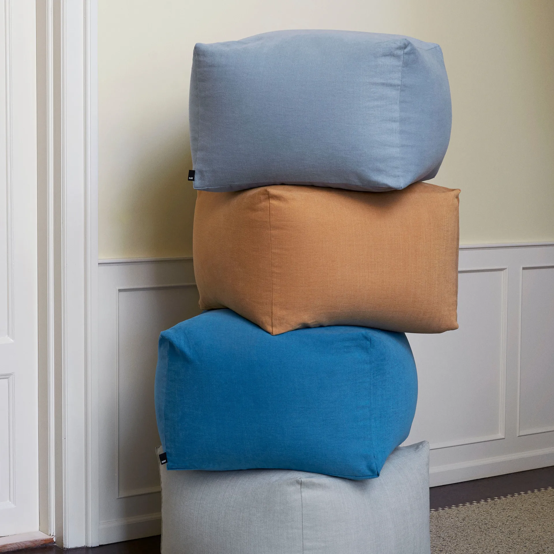 Pouf jakkara 59x59 cm, Mustard HAY