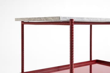 Rebar sivupöyt�ä 75x44x55 cm - Grey marble-barn red - HAY