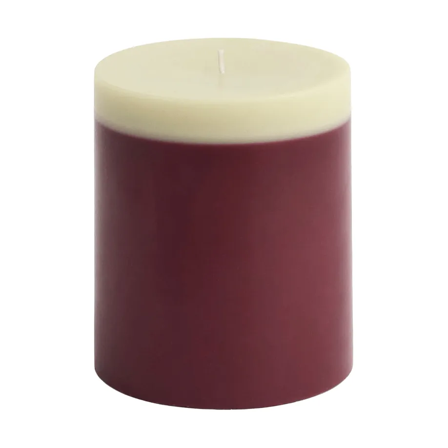 Silo Candle pöytäkynttilä, Bordeaux-lime white, Ø9,5×11 cm HAY