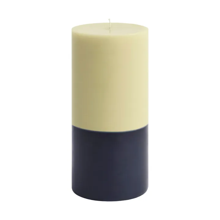 Silo Candle pöytäkynttilä - Lime white-midnight blue, Ø9,5×20 cm - HAY