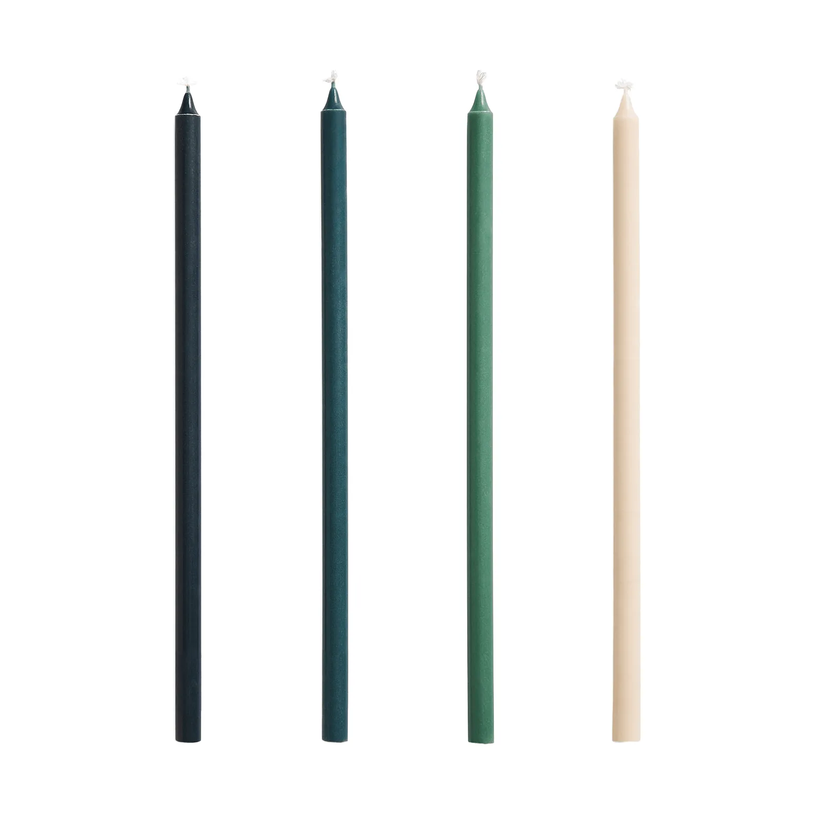 Slim kynttilä, 4-pack, Green-tummanvihreä HAY