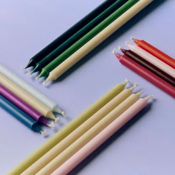 Slim kynttilä, 4-pack - Green-tummanvihreä - HAY