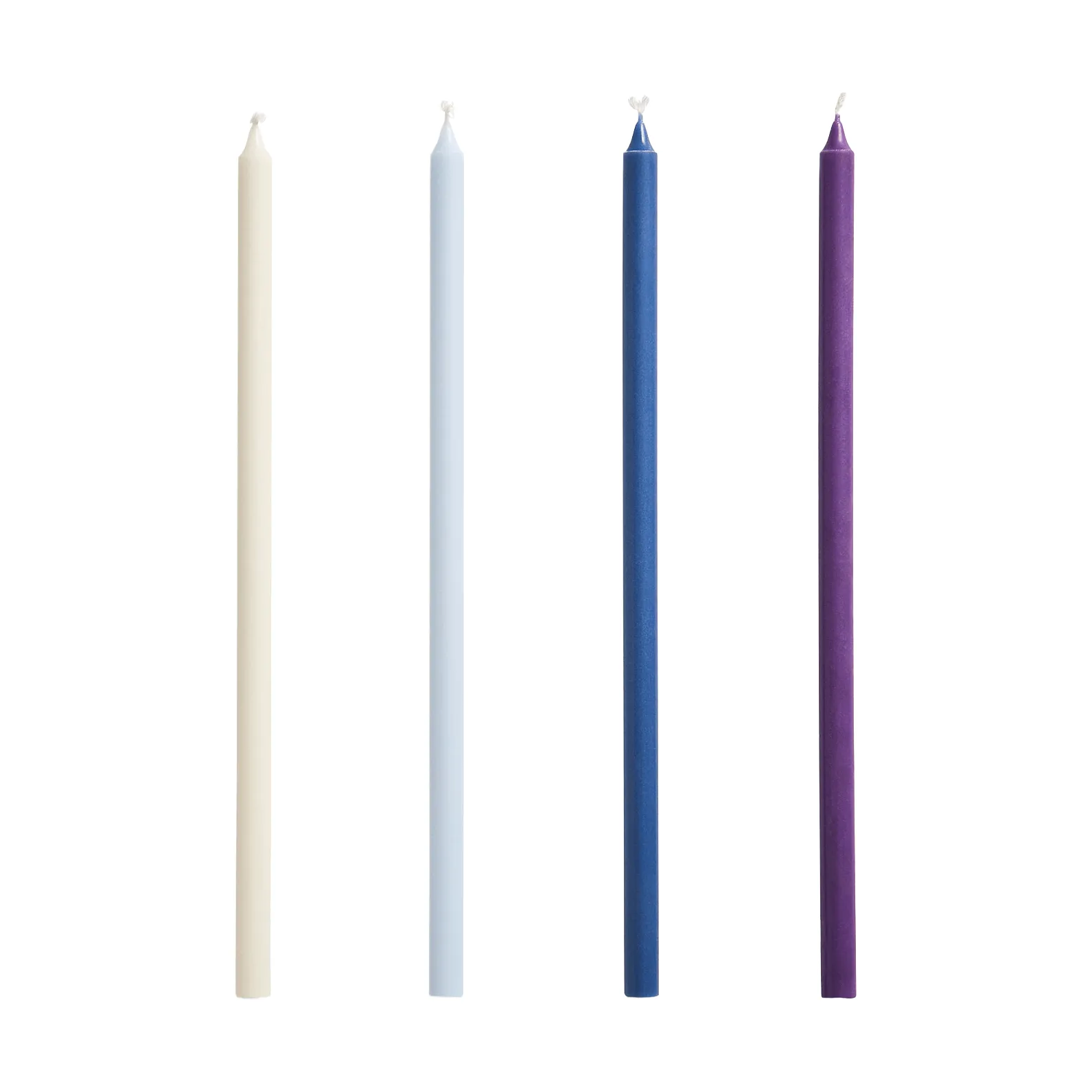 Slim kynttilä, 4-pack, Purple-blue HAY