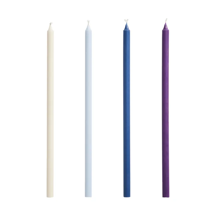 Slim kynttilä, 4-pack - Purple-blue - HAY