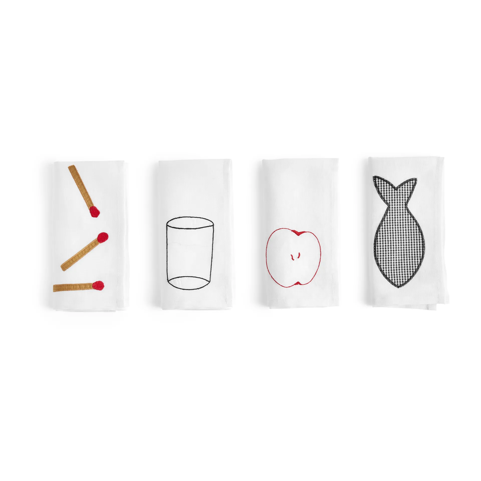 Sobremesa linnelautasliina 45x45 cm 4 kpl, White HAY