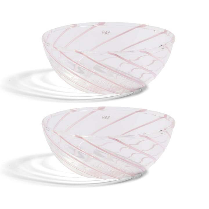 Spin kulho Ø8,5 cm 2-pack, Kirkas-roosa viiva HAY