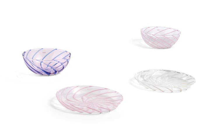 Spin lautanen Ø11 cm 2-pack, Kirkas-valkoinen viiva HAY