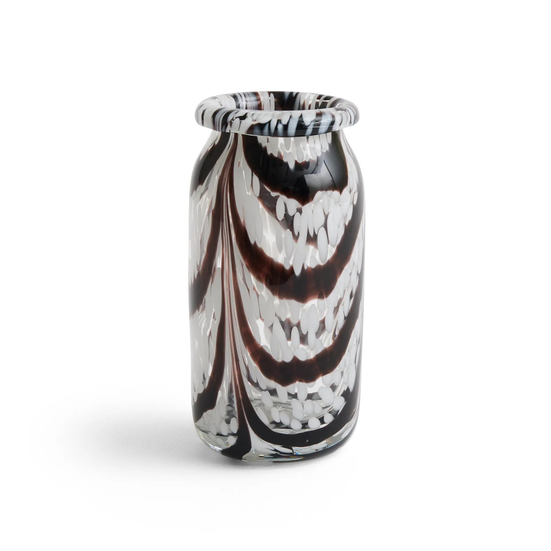 Splash Roll Neck vaasi XS 19 cm, Coffee and white HAY