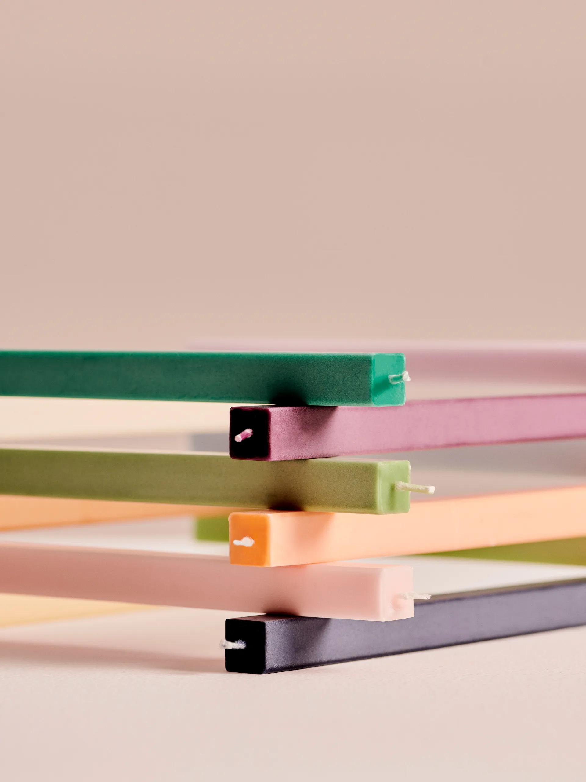 Square Candle kynttilä mix 4-pack, Pastel HAY
