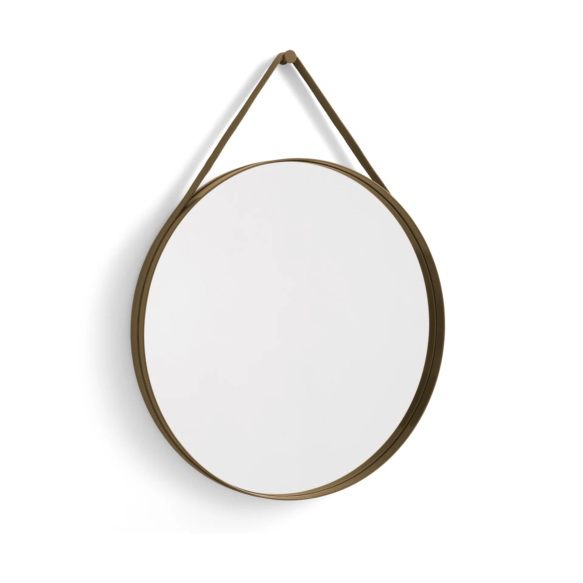 Strap Mirror -peili Ø 70 cm, Light brown HAY