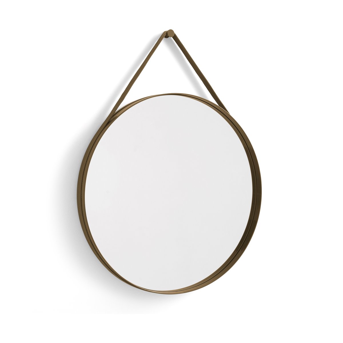 HAY Strap Mirror -peili 70 cm Light brown | Skandinaavinen Sisustus | Seinäpeilit | Ruskea