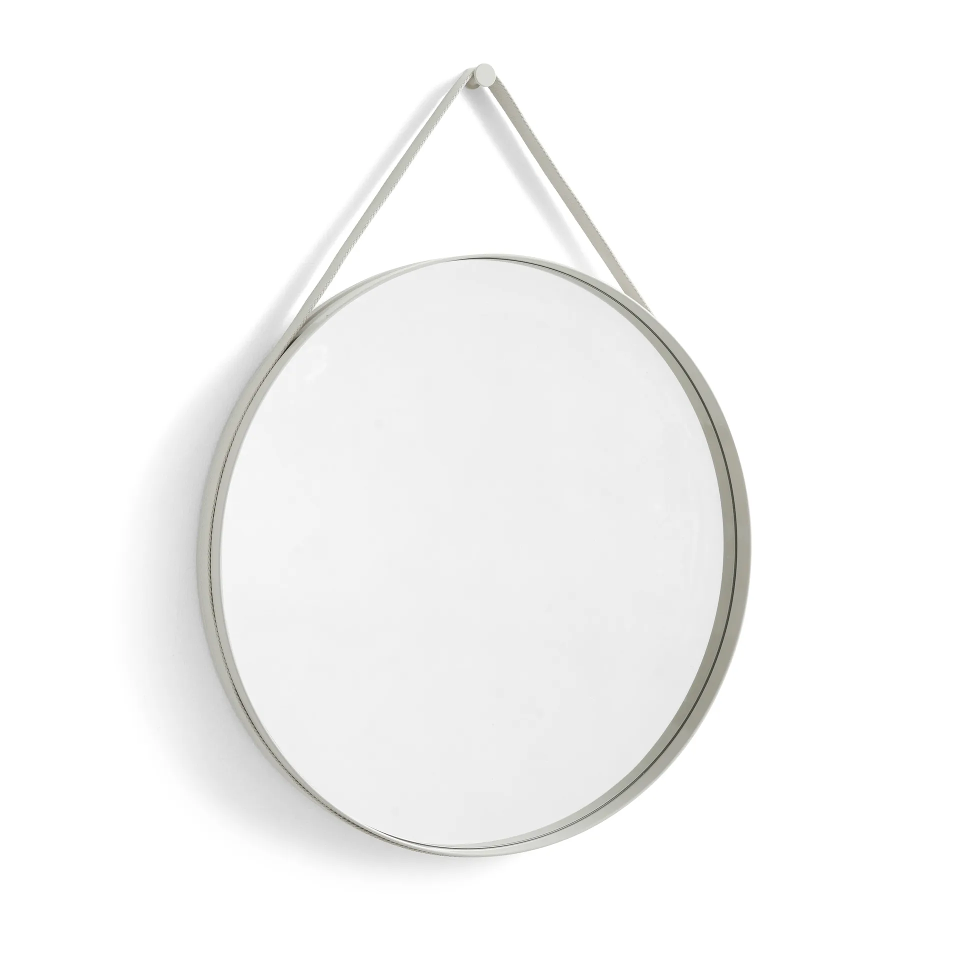 Strap Mirror -peili Ø 70 cm, Light grey HAY