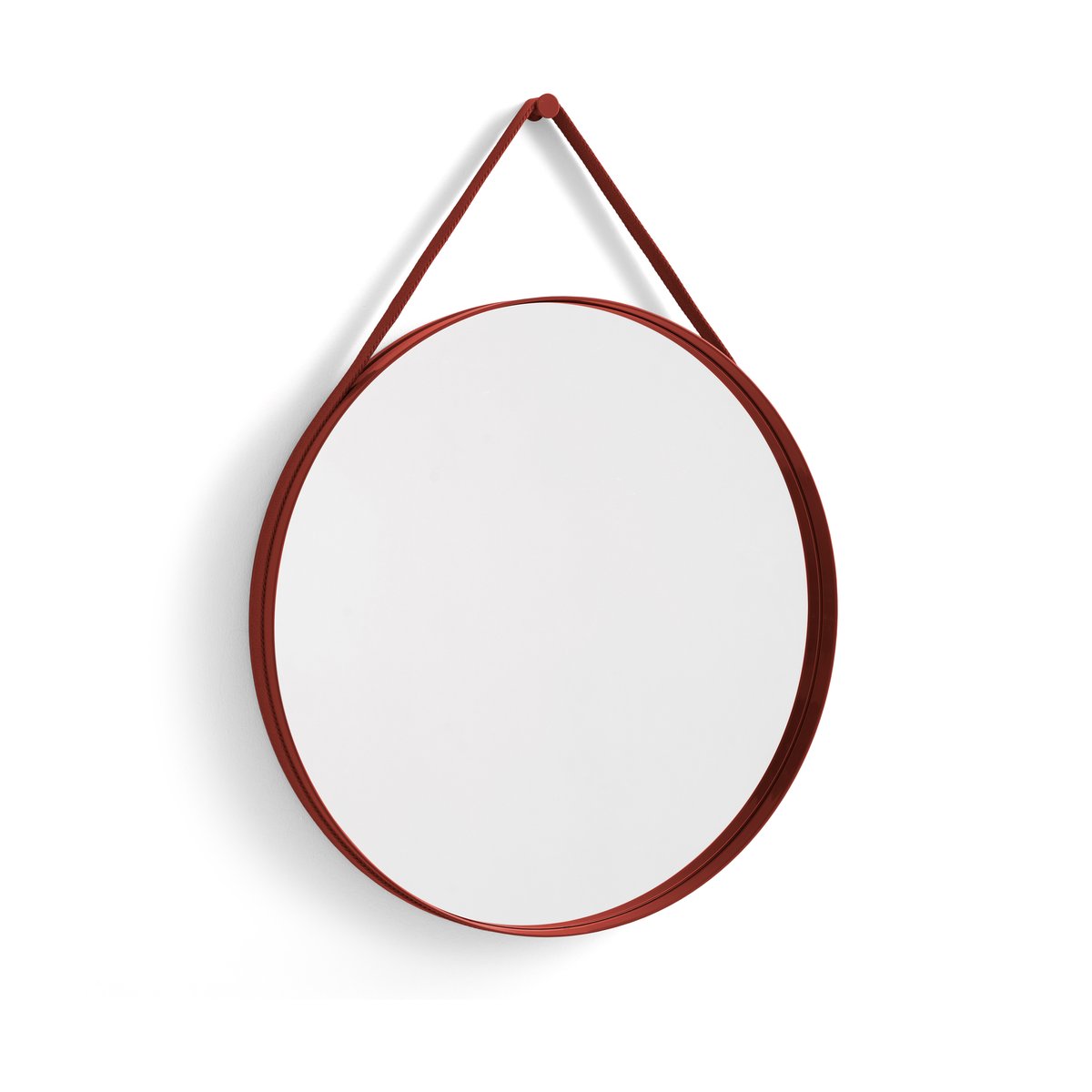 HAY Strap Mirror -peili 70 cm Red | Skandinaavinen Sisustus | Seinäpeilit | Punainen
