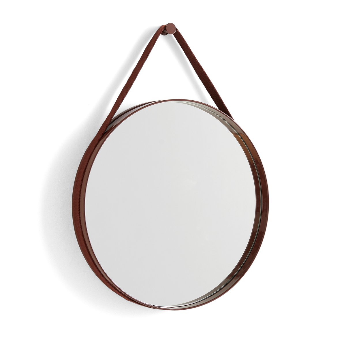 HAY Strap Mirror -peili Dark brown | Skandinaavinen Sisustus | Seinäpeilit | Ruskea