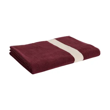 Stripe pyyhe - Burgundy, 100×150 cm - HAY