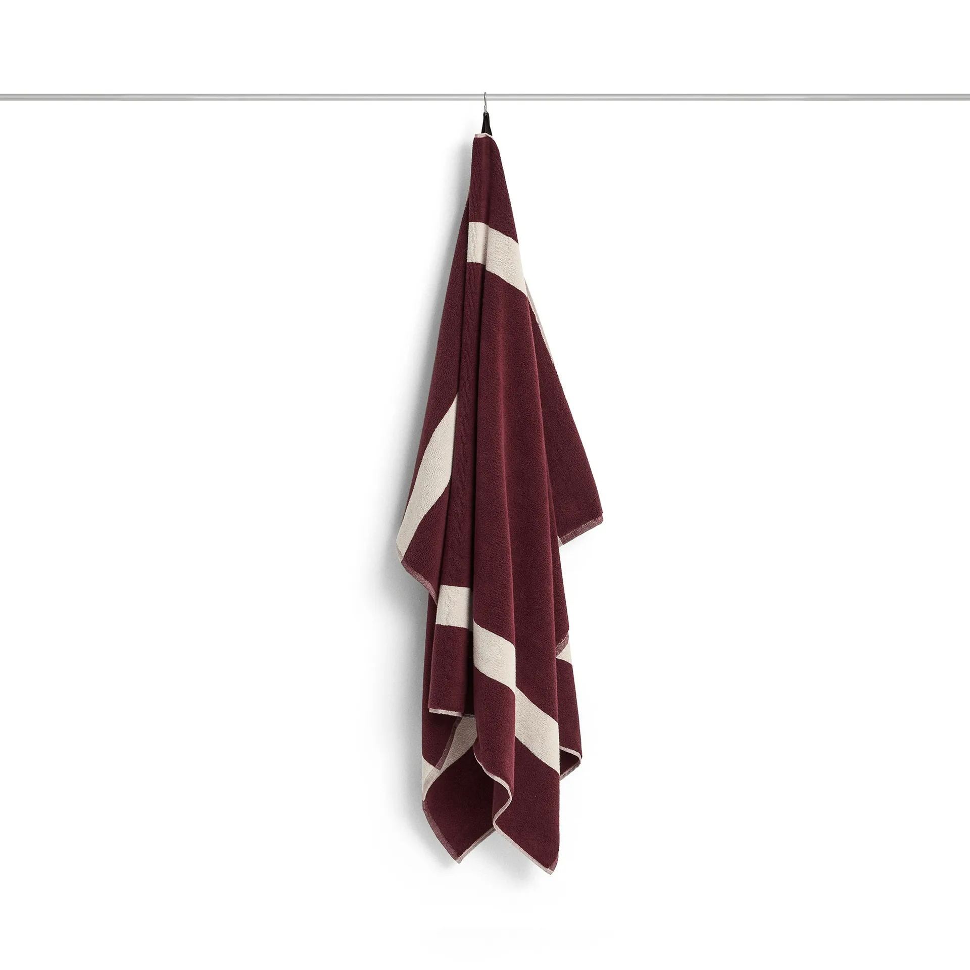 Stripe pyyhe, Burgundy, 100×150 cm HAY