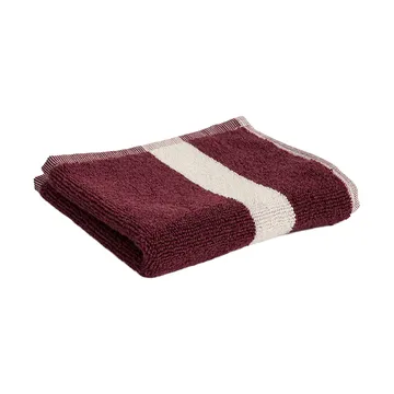 Stripe pyyhe - Burgundy, 30x30 cm - HAY