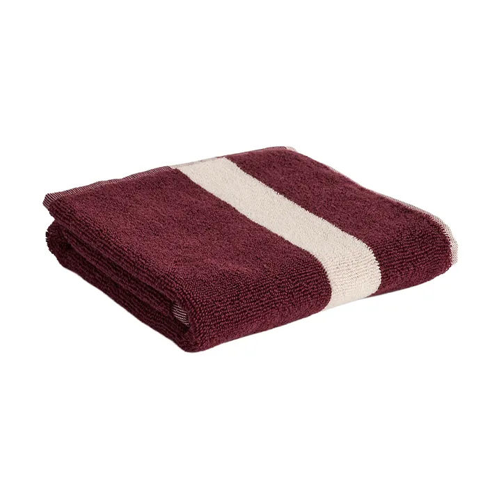 Stripe pyyhe - Burgundy, 40x60 cm - HAY