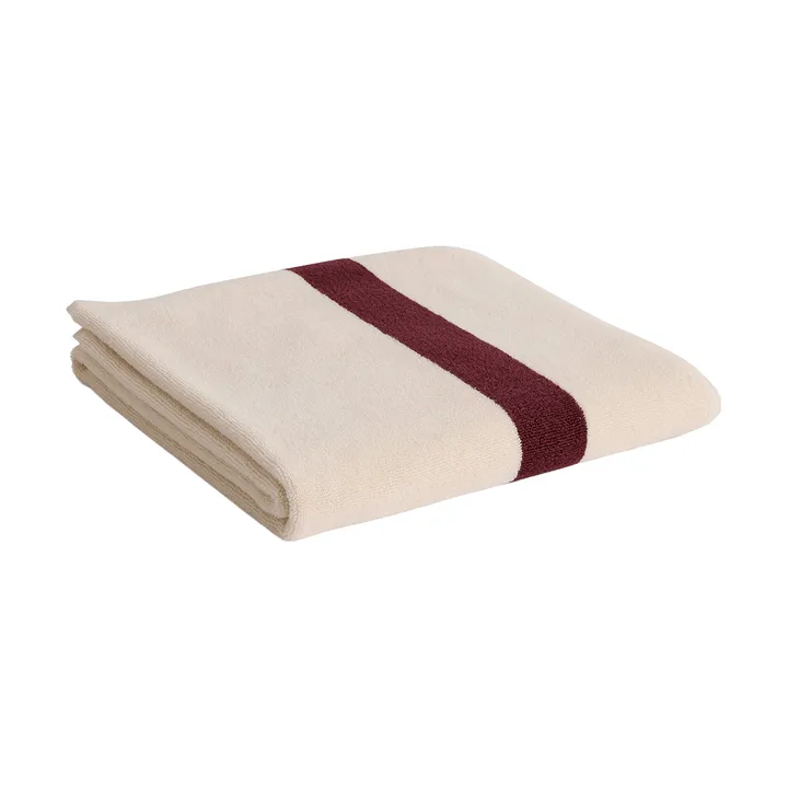 Stripe pyyhe - Burgundy, 70x140 cm - HAY