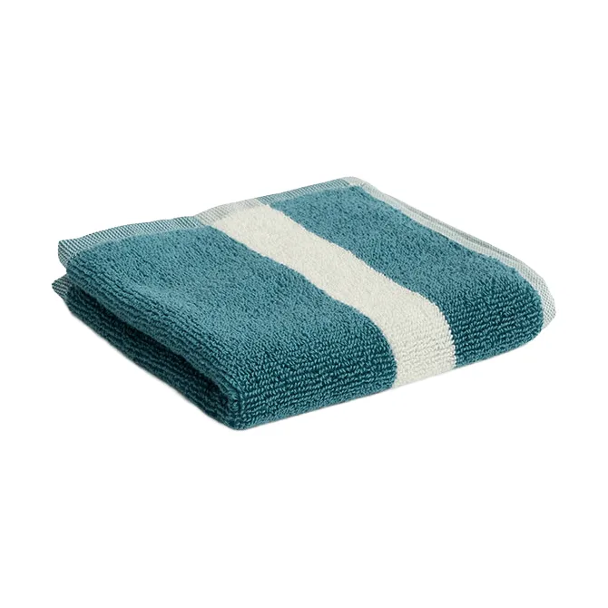 Stripe pyyhe, Petrol blue, 30x30 HAY