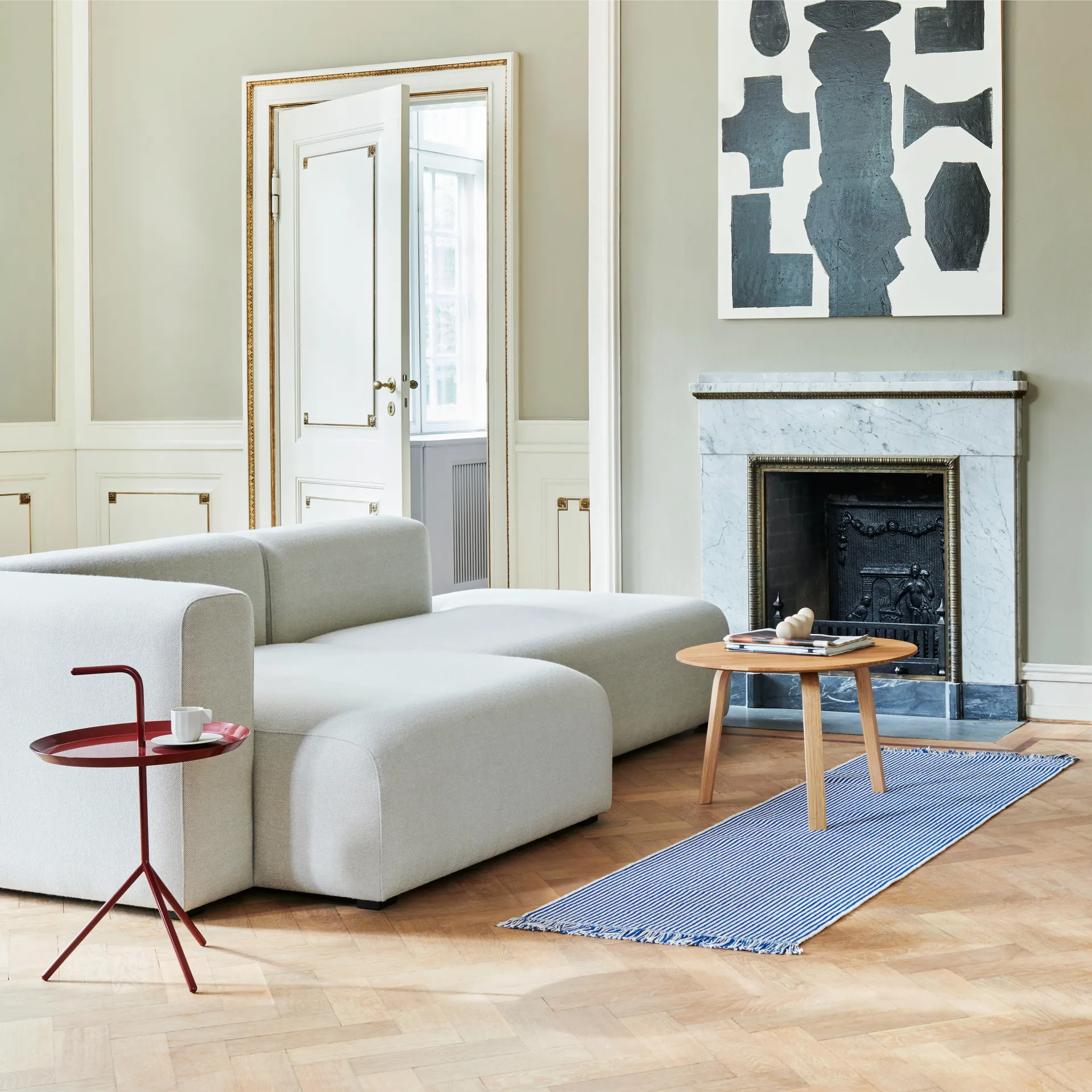 Stripes and Stripes -matto 60 x 200 cm, Bluebell ripple HAY