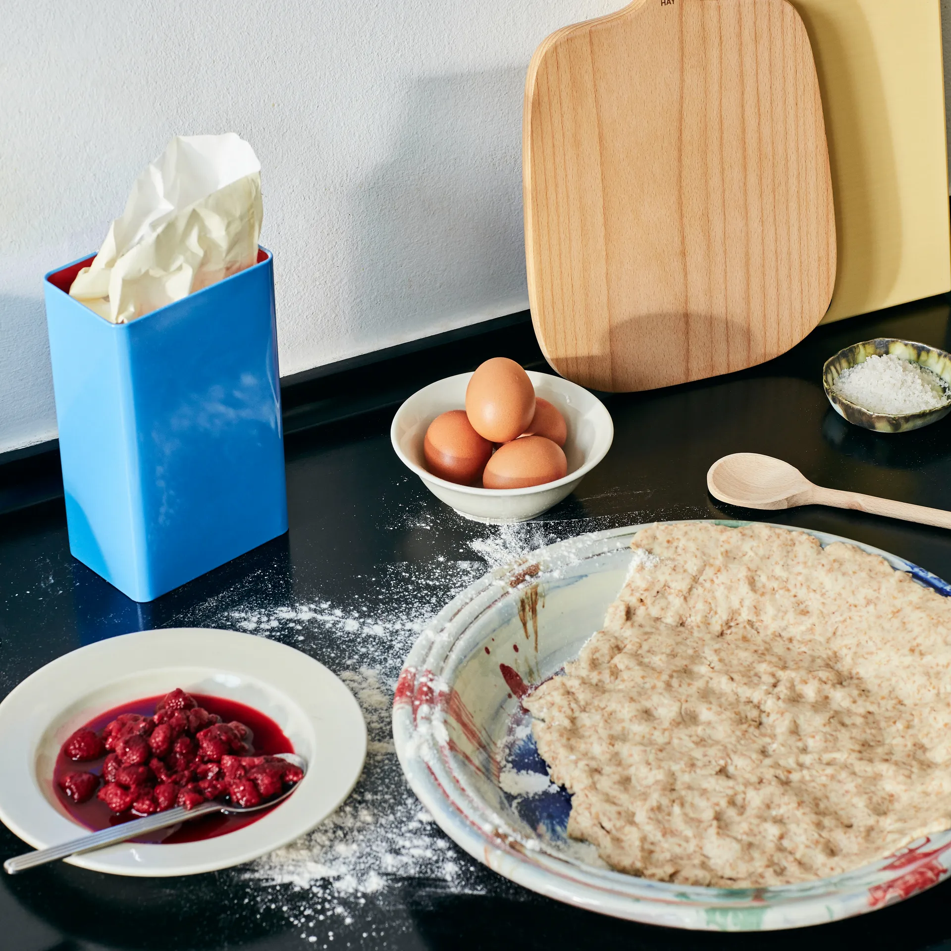 Tin by Sowden -peltipurkki, Sininen HAY