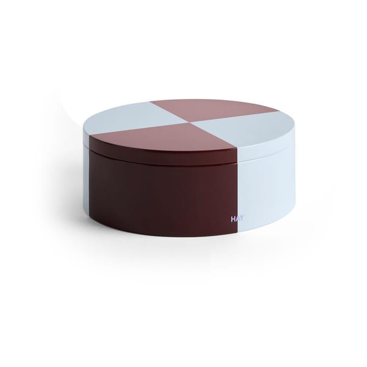 Tin Container Round säilytyspurkki - Burgundy-ice blue - HAY