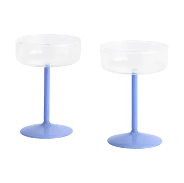 Tint coupe lasi 20 cl 2-pakkaus - Clear-jade light blue - HAY