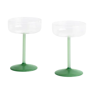 Tint coupe lasi 20 cl 2-pakkaus - Clear-jade light green-jade dark green - HAY