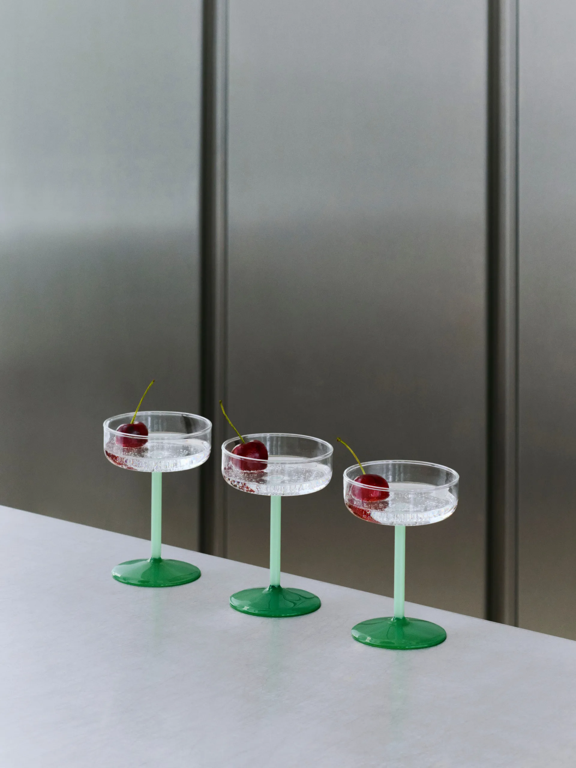 Tint coupe lasi 20 cl 2-pakkaus, Clear-jade light green-jade dark green HAY