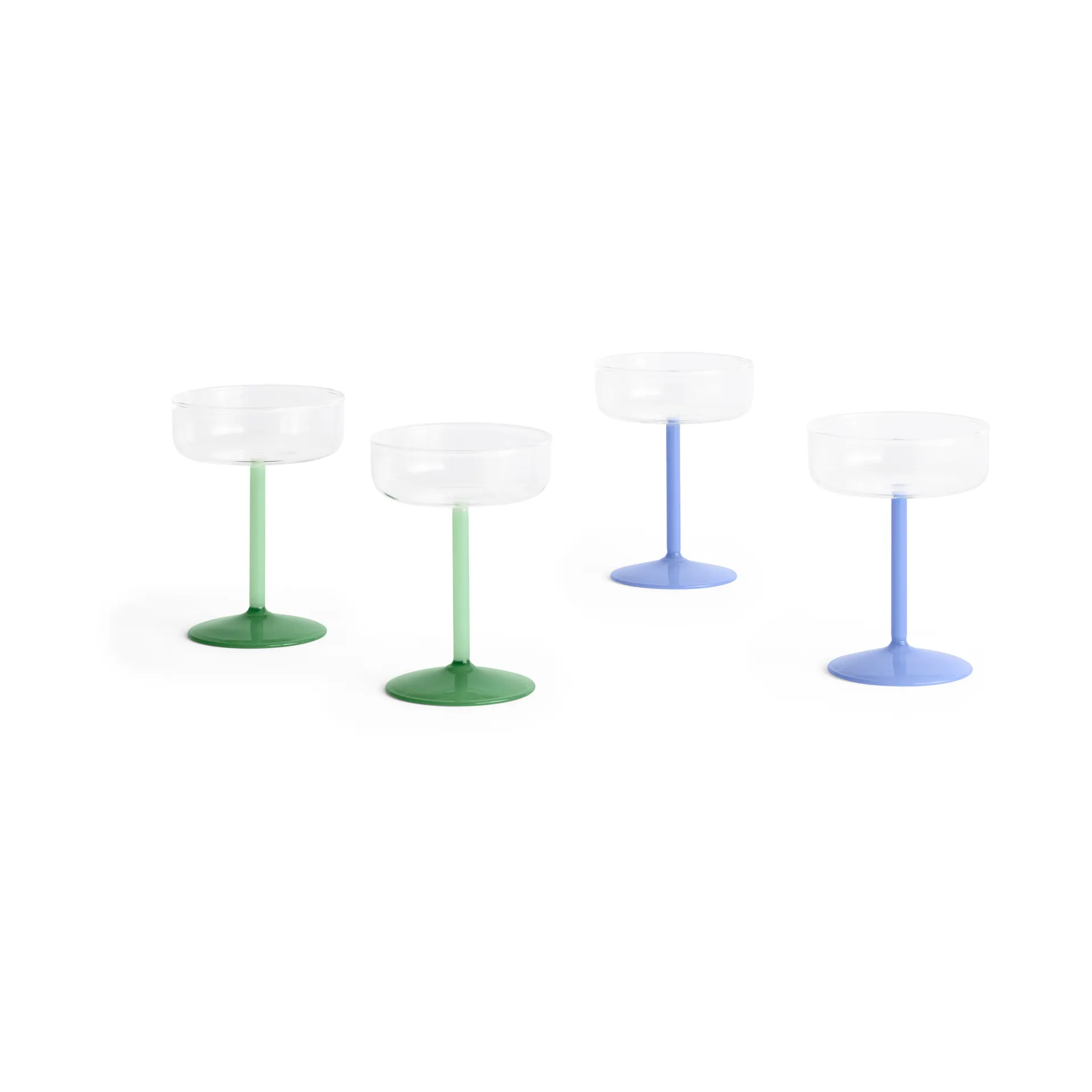 Tint coupe lasi 20 cl 2-pakkaus, Clear-jade light green-jade dark green HAY