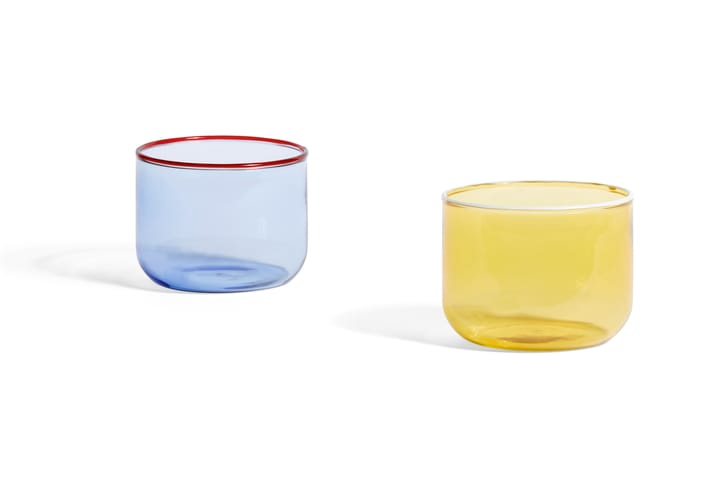 Tint lasi 20 cl, 2-pakkaus, Vaaleankeltainen-valkoinen kant HAY