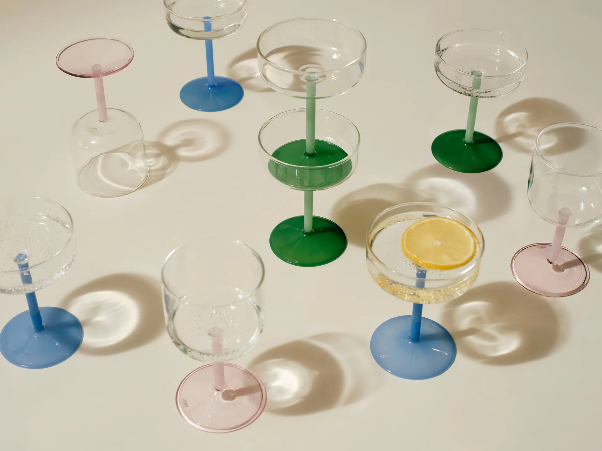 Tint viinilasi 25 cl 2-pack, Clear-jade light blue HAY