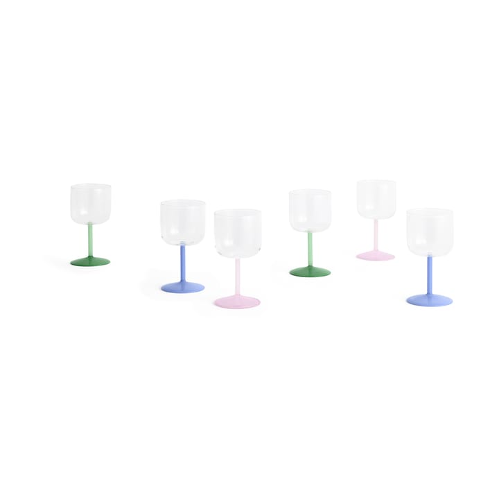 Tint viinilasi 25 cl 2-pack, Rosa-keltainen HAY