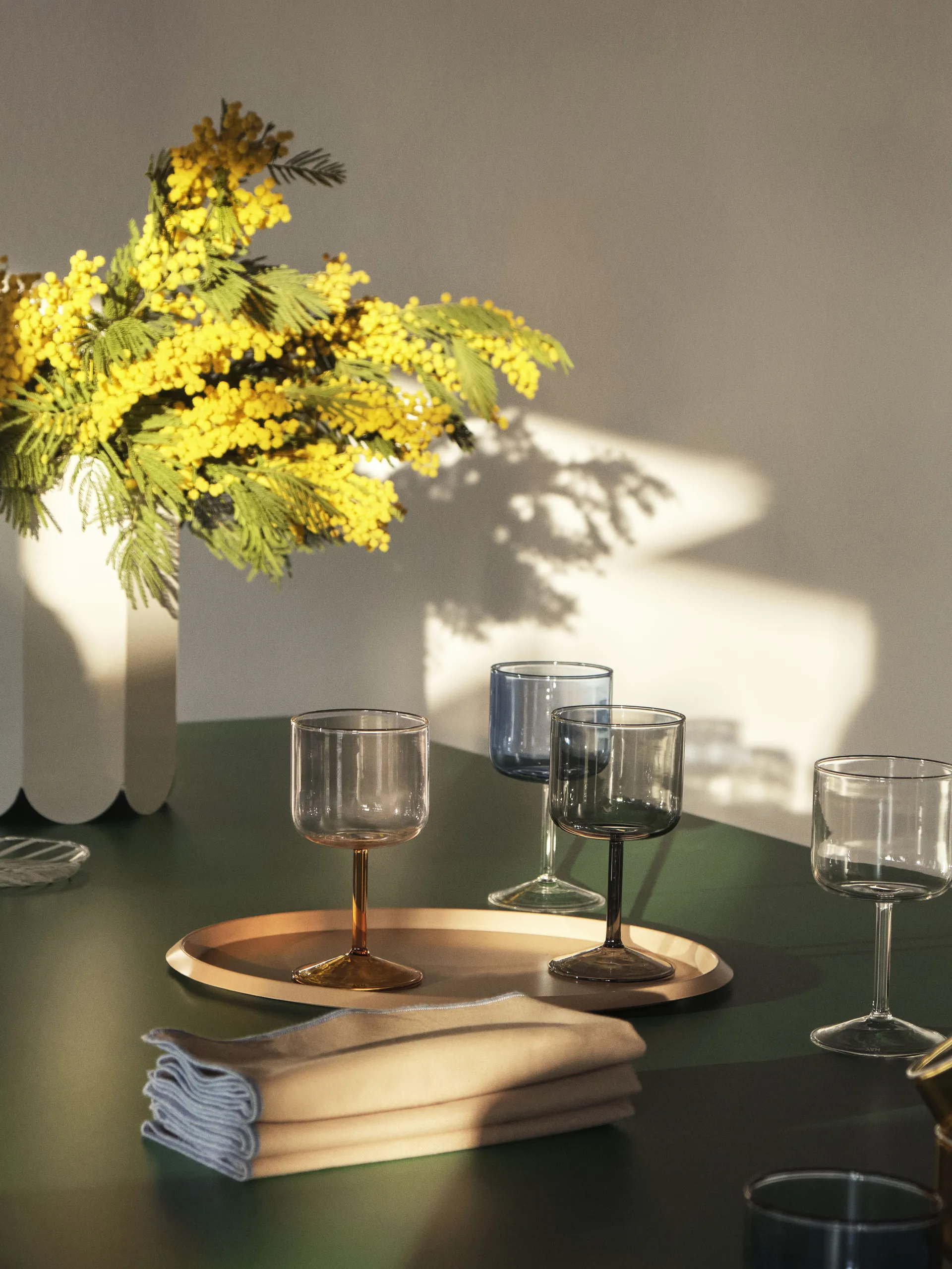 Tint viinilasi 25 cl 2-pack, Sininen-kirkas HAY