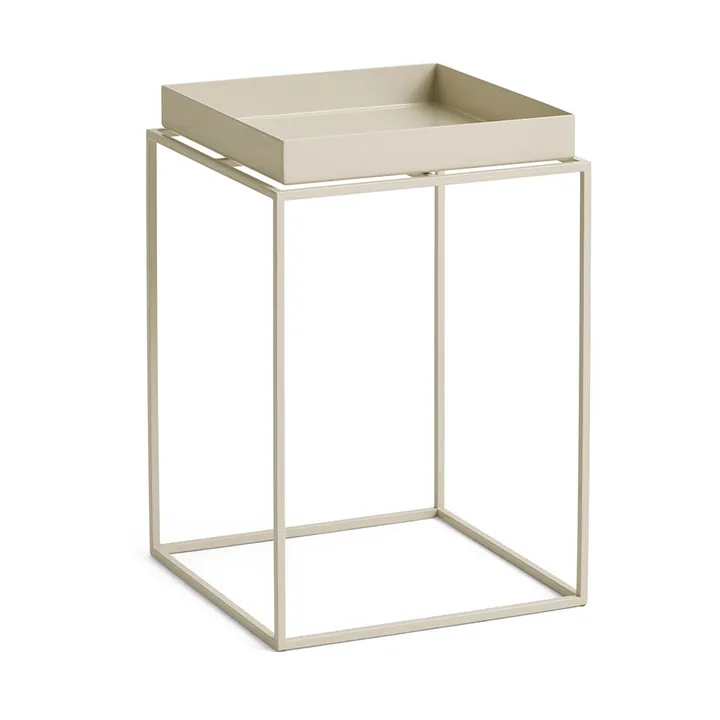Tray Table keskikokoinen tarjoilupöytä - Lämmin beige, 30x30x44 cm - HAY
