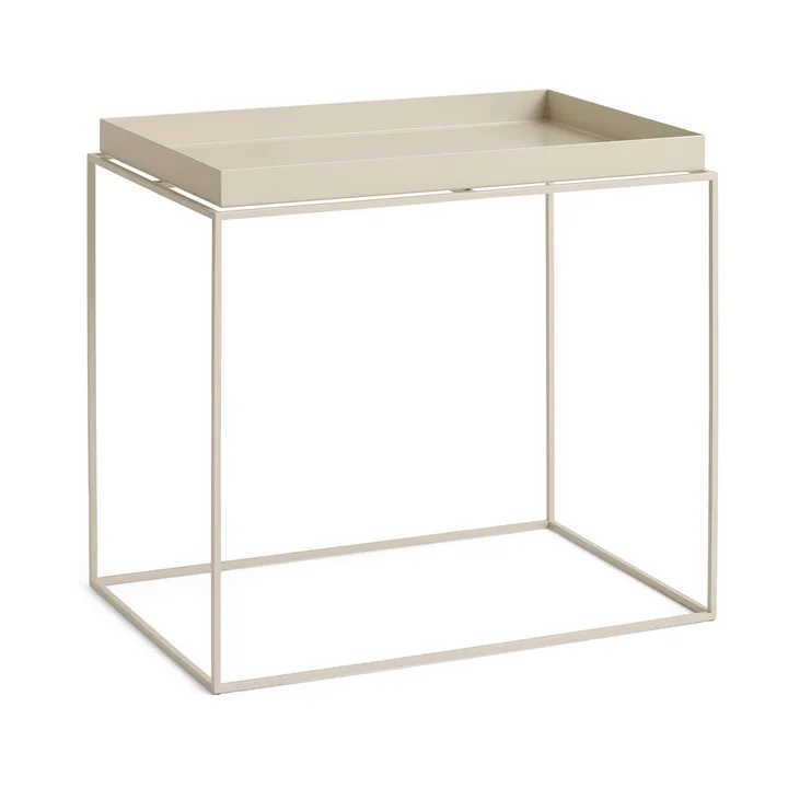 Tray Table keskikokoinen tarjoilupöytä - Lämmin beige, 40x60x54 cm - HAY