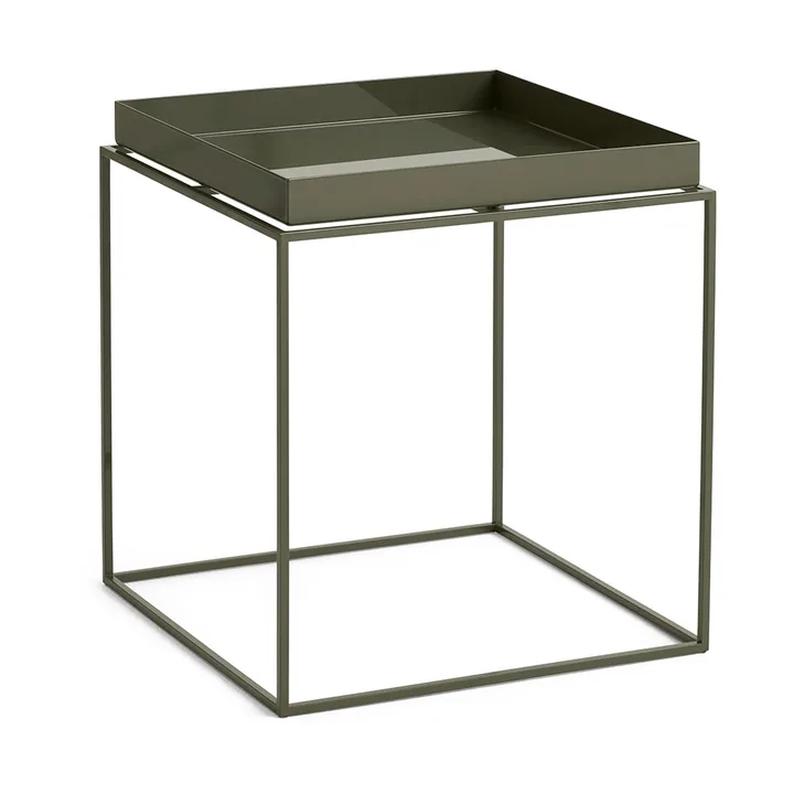 Tray Table keskikokoinen tarjoilupöytä - oliivinvihreä, 40x40x44 cm - HAY