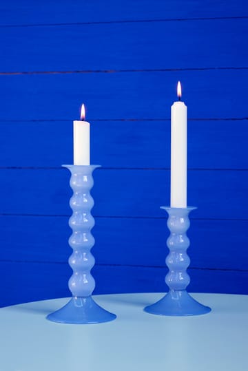 Wavy kynttilänjalka suuri 21 cm - Jade light blue - HAY