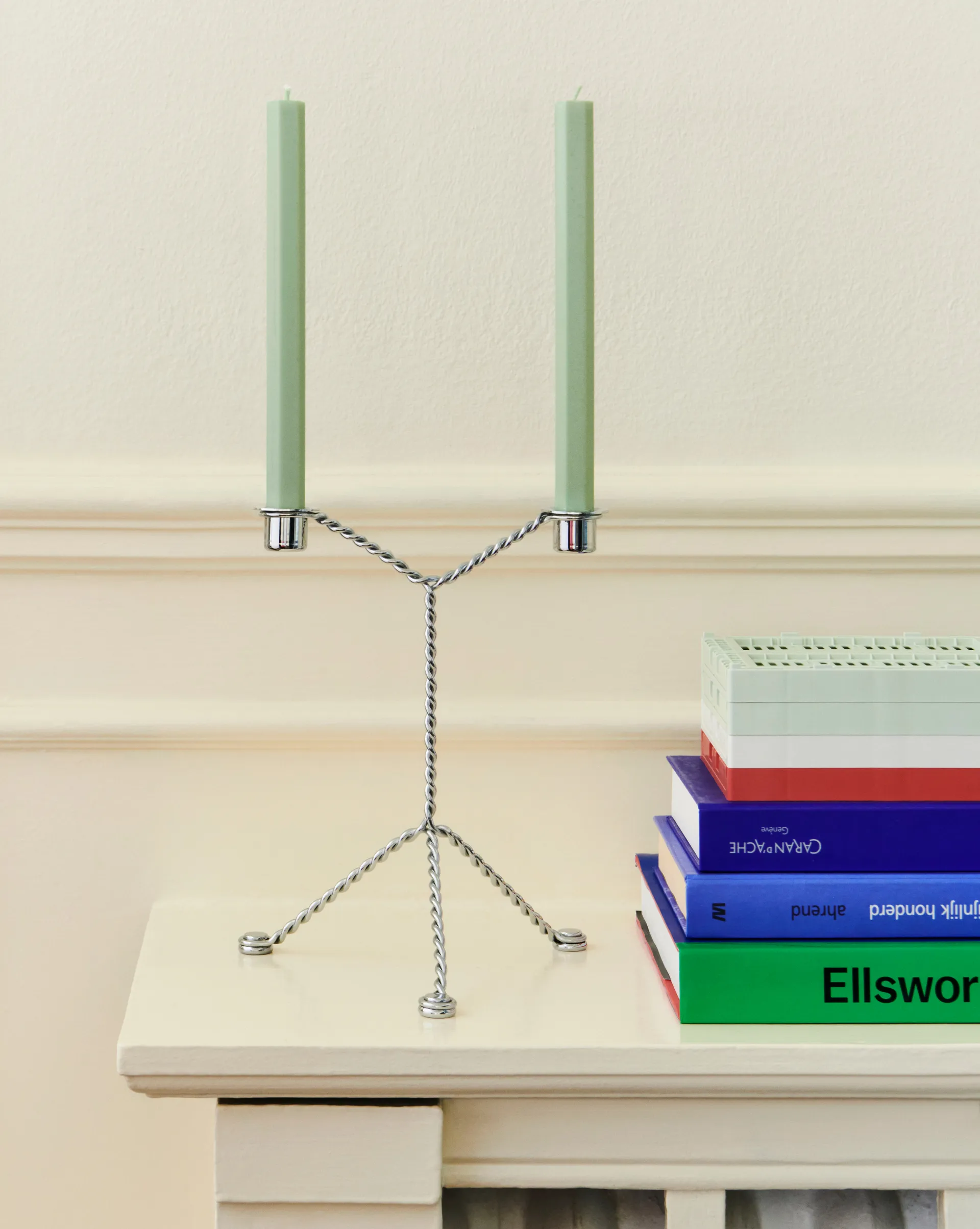 Wire kynttilänjalka, Mirror HAY