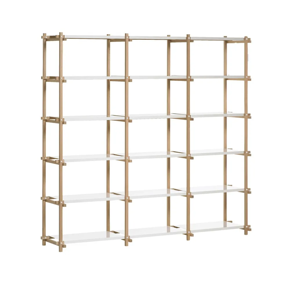 Woody hylly, Oak-white lacquered shelf, high HAY